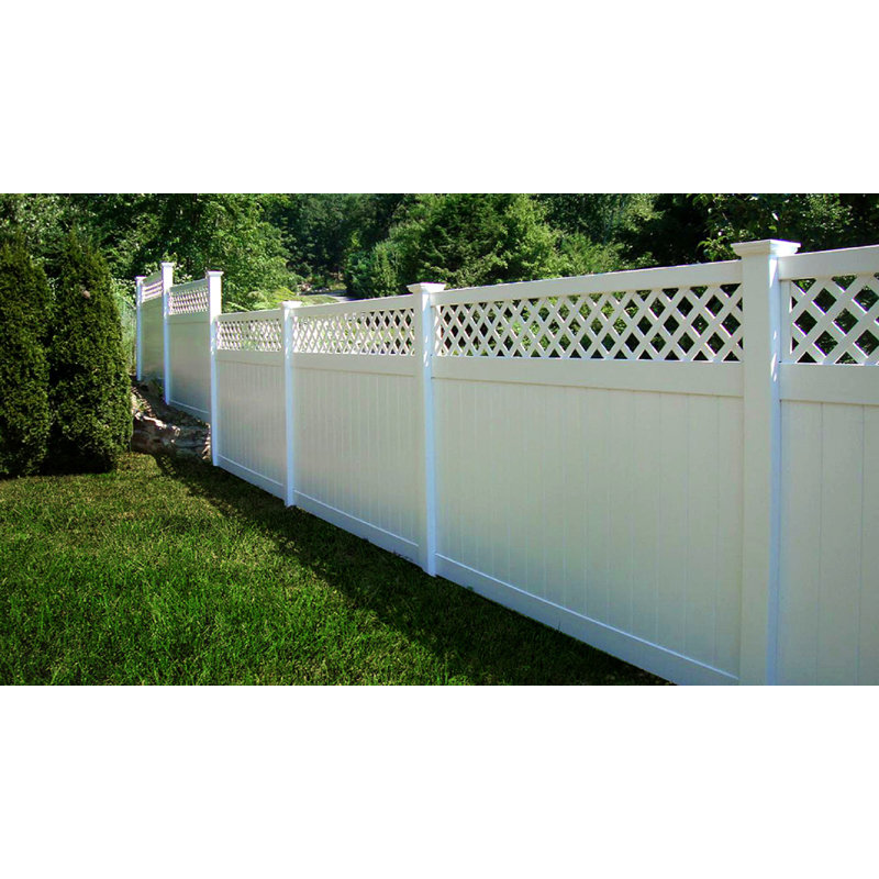 VinylFenceWholesaler 6 ft. H x 8 ft. W Rainier with Lattice Fence Panel